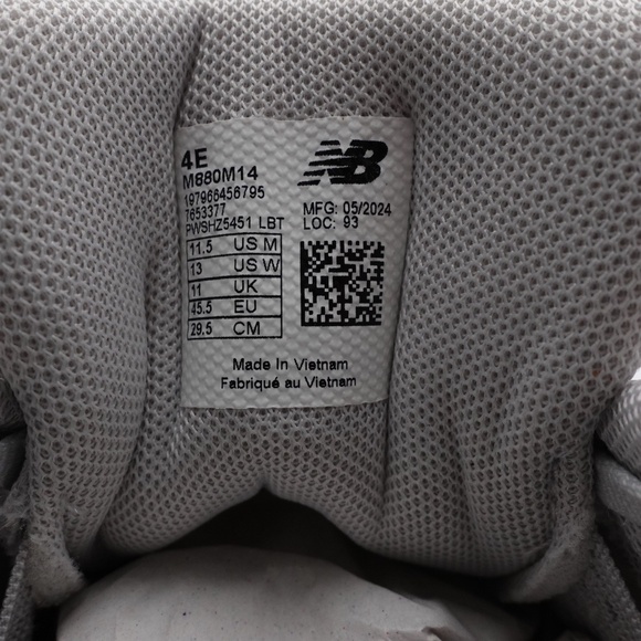 NEW Men's New Balance Fresh Foam X 880v14 Sneakers M880M14 Grey - Picture 7 of 8